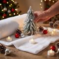 Schneedecke aus Polyester 80cm x 120cm Weiss für weihnachtliche Dekoration | Floristik24.ch