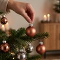 Mini Weihnachtskugeln aus Glas in Silber und Apricot Ø 3 cm 22 Stück | Floristik24.ch