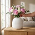 Keramik Blumenvase Weiss Ø22cm H22,5cm | Floristik24.ch