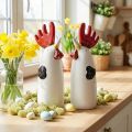 Weisse Keramik-Hahnfiguren 23cm, 2er Set, Dekoration für Küche und Wohnzimmer | Floristik24.ch