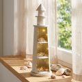 Leuchtturm Shabby Chic Creme aus Holz und Metall Ø13cm H41,5cm | Floristik24.ch
