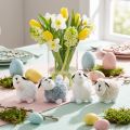 Osterdeko Figuren Schaf 7,5 cm Weiss Grau Textil Styropor 4 Stück Tischdeko | Floristik24.ch