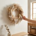 Trockenblumenkranz aus Pampasgras und Lagurus, Ø31cm, Naturfarben | Floristik24.ch