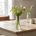 Transparente Glasflasche Vase Ø7,5 cm H19 cm für Dekoration und Blumen | Floristik24.ch