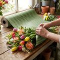Blumenseidenpapier Rolle 75cm Grün-Karo 8kg Nassfest Verpackung | Floristik24.ch