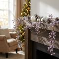 Dekohänger Beerenzweig 130cm Weiss Lila Kunstmaterial Winterdeko | Floristik24.ch