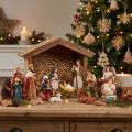 Krippenfiguren-Set aus Polystone, handbemalt, 11 bunte Figuren, 3.5–9.5 cm | Floristik24.ch