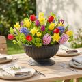 Schale mit Fuss Kunststoff Anthrazit Ø26cm | Floristik24.ch