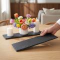 Schiefertafel 40×13cm Grau 2 Stück – Naturstein Dekotablett für DIY und Dekoration | Floristik24.ch