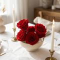 Konservierte Rosen Ø4-4,5 cm Rot 8 Stück Echte Blüten | Floristik24.ch