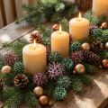Amberbaum-Zapfen Naturdeko 500g, grün-berry gefrostet, für Kränze und Arrangements | Floristik24.ch