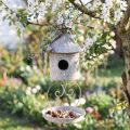 Deko Vogelhaus aus Metall zum Aufhängen in Antik-Optik Ø15cm H21cm für Garten und Balkon | Floristik24.ch