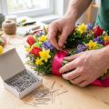 Stecknadeln vernickelt Eisen Silberbraun 30mm 500g für Floristik und Dekoration | Floristik24.ch