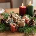 Papier-Geschenkboxen Mini Set 2,5x3 cm, Rot-Grün-Natur, 18 Stück | Floristik24.ch
