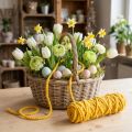 Filzkordel aus Jute und Schafwolle Dottergelb 10mm 25m für Basteln und Dekoration | Floristik24.ch