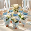 Deko-Stecker Holz Baby Blau-Weiss 5cm Figur 25cm Länge 20 Stück | Floristik24.ch