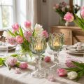 Teelichthalter Glas Tulpenform