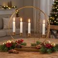 Stabkerzenhalter Dekoring Metall Gold Lichterbaum Ø38cm | Floristik24.ch