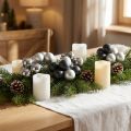 Mini-Weihnachtskugeln aus Glas Silber Anthrazit Ø 4 cm 32 Stk | Floristik24.ch