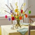 Beflockte Deko-Eier aus Kunststoff 4cm bunt 18er-Pack für Osterdekoration | Floristik24.ch