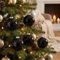 Weihnachtskugeln Glas Schwarz Ø7,5cm 12 Stück | Floristik24.ch