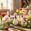 Dekofiguren Hühner 15 cm Keramik Weiss mit Punkten für Ostern, 3er Set | Floristik24.ch