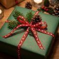 Organzaband Rot mit Sternenmuster – 6 mm x 20 m – Weihnachtsband aus Polyester | Floristik24.ch