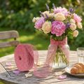 Juteband Gitterstruktur Rosa 5cm x 40m – Dekoband aus Naturfaser | Floristik24.ch