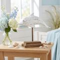 Delphin Holzdeko Albasia Weiss 28×6,5×26cm | Floristik24.ch