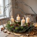 Weihnachtsdeko Perlengirlande Kunststoff Grau Silber 275cm | Floristik24.ch