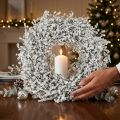 Weihnachtskranz aus Leinenkraut Weiss Ø34cm – Trockenblumen-Dekoration | Floristik24.ch