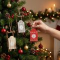 Weihnachtsschlitten aus Holz 16x6x5cm in Rot, Grau und Natur 3er-Set | Floristik24.ch