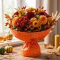 Manschettenpapier Rolle Orange Karo 37,5cm x 100m für Floristik und Dekoration | Floristik24.ch
