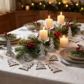 Glitzernder Streutannenbaum aus Holz 4cm Silber 48 Stück | Floristik24.ch