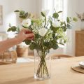 Künstliche Mohnblume im 3er-Set, Weiss, aus Kunststoff und Stoff, L55/60/70 cm | Floristik24.ch