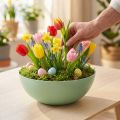 Dekoschale Kunststoff Rund Pastellgrün Ø20cm Tischdeko Frühling | Floristik24.ch