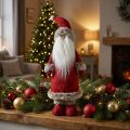 Deko-Weihnachtsmann stehend 41cm Rot mit Kunstfell | Floristik24.ch