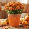 Plissierte Kunststoff-Manschetten für Blumentöpfe Orange 14,5 cm 100 Stück | Floristik24.ch