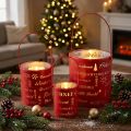 Deko-Laternen aus Metall, 3 Grössen, Rot und Silber, Weihnachten | Floristik24.ch