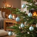 Weihnachtskugeln Kunststoff Hellblau Ø6cm 10er Set | Floristik24.ch