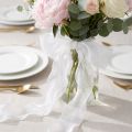 Chiffonband aus Organza, 40mm x 20m, Weiss, Verzierungsband für Dekoration | Floristik24.ch