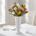 Einstellvase aus Kunststoff, Weiss, Ø13–20cm, H30–47cm, mit abnehmbarem Fuss | Floristik24.ch