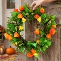 Physalis Kranz künstlich Orange, Grün Ø28cm Herbstdeko | Floristik24.ch