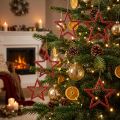 Deko-Sterne aus Kunststoff, Rot, glitternd, 4,5 cm, 120 Stück, Weihnachtsdekoration | Floristik24.ch