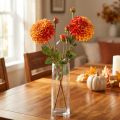Künstliche Dahlien Orange Rot 2er-Set 80 cm | Floristik24.ch
