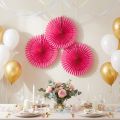 Wabenpapierblume Pink Ø40cm 4er-Set für Dekoration | Floristik24.ch