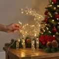 LED Rentier Metall Weihnachtsdeko Indoor Golden H40cm | Floristik24.ch