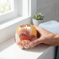 Teelichthalter Glas 12cm mit echten Muscheln in natürlichen Farben | Floristik24.ch