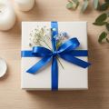 Geschenkband Blau Satinband Doppelsatinband 3mm 50m | Floristik24.ch