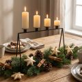 Kerzenständer aus Metall Schwarz 38x31cm für Stabkerzen | Floristik24.ch